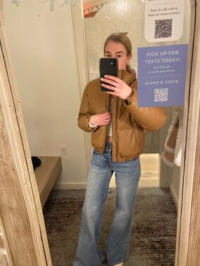 Brown Puffer Jacket - Women